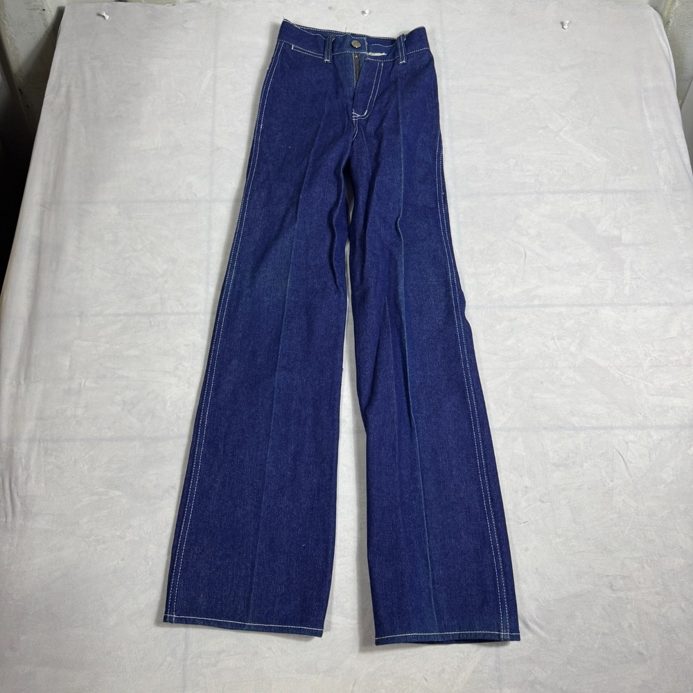 Vintage 70s 90s Bon Bon‎ Womens Wide Leg Jeans Blue Denim Classic Comfort 7S